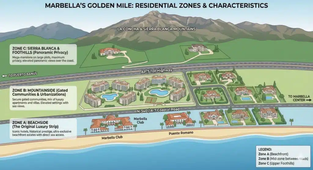 residential map of Marbella Golden Mile